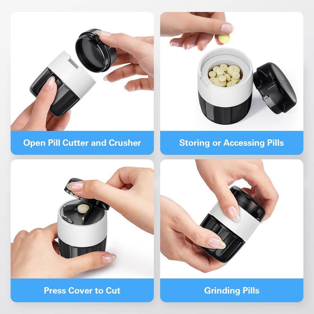 3-in-1 Pill Crusher and Cutter with Storage E51668