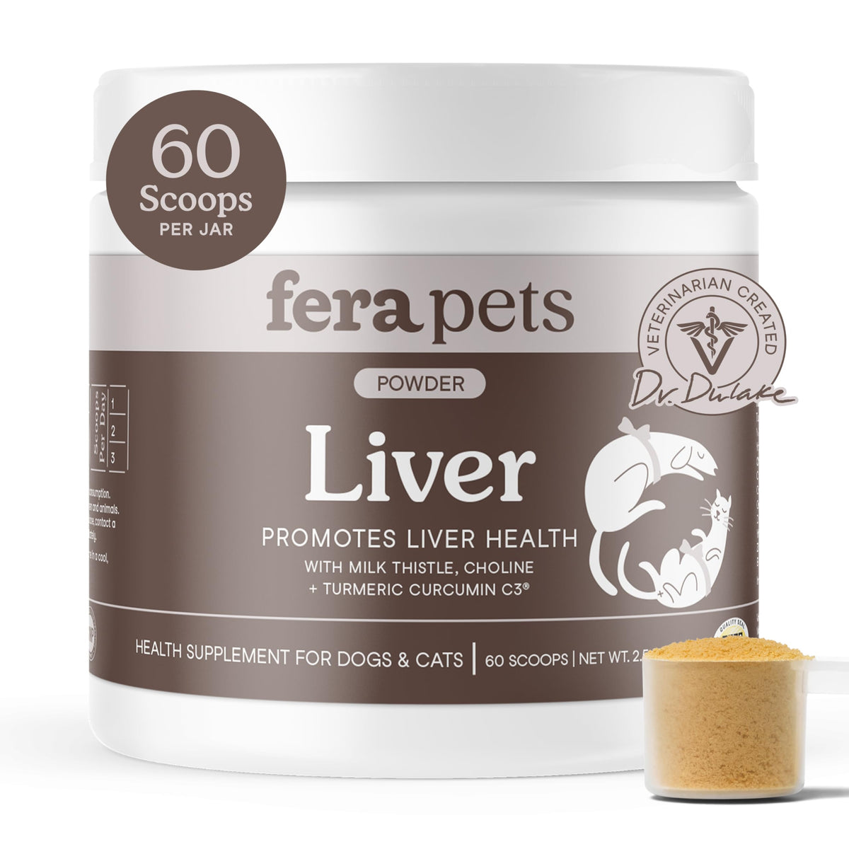 Cat & Dog Liver Supplement Powder with Milk Thistle J807