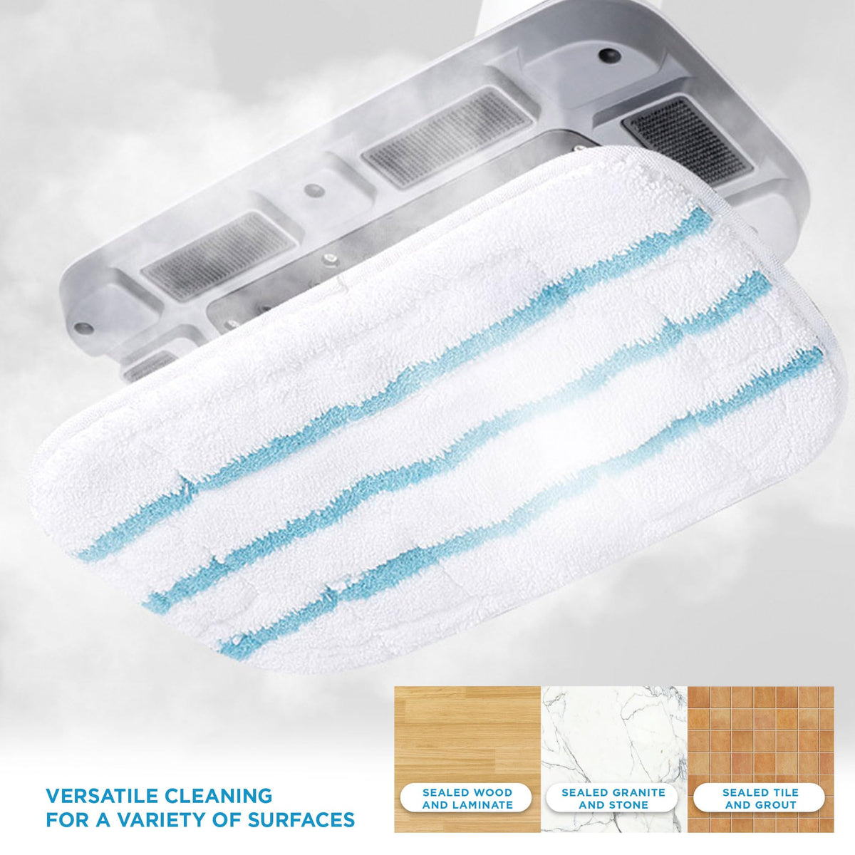 1300W Steam Mop with Carpet Glider and 2 Microfiber Pads T6553
