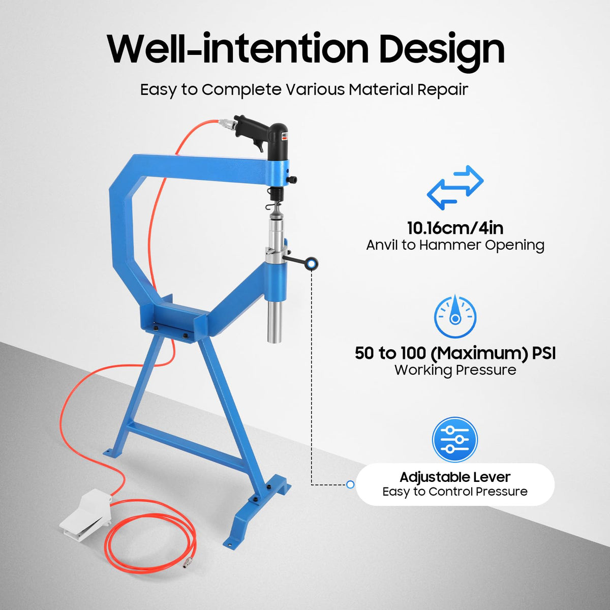 Pneumatic Planishing Hammer Metal Shrinker Stretcher T24461