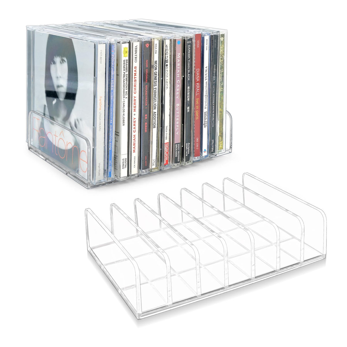 2 Pcs Clear Acrylic CD Holder N699779