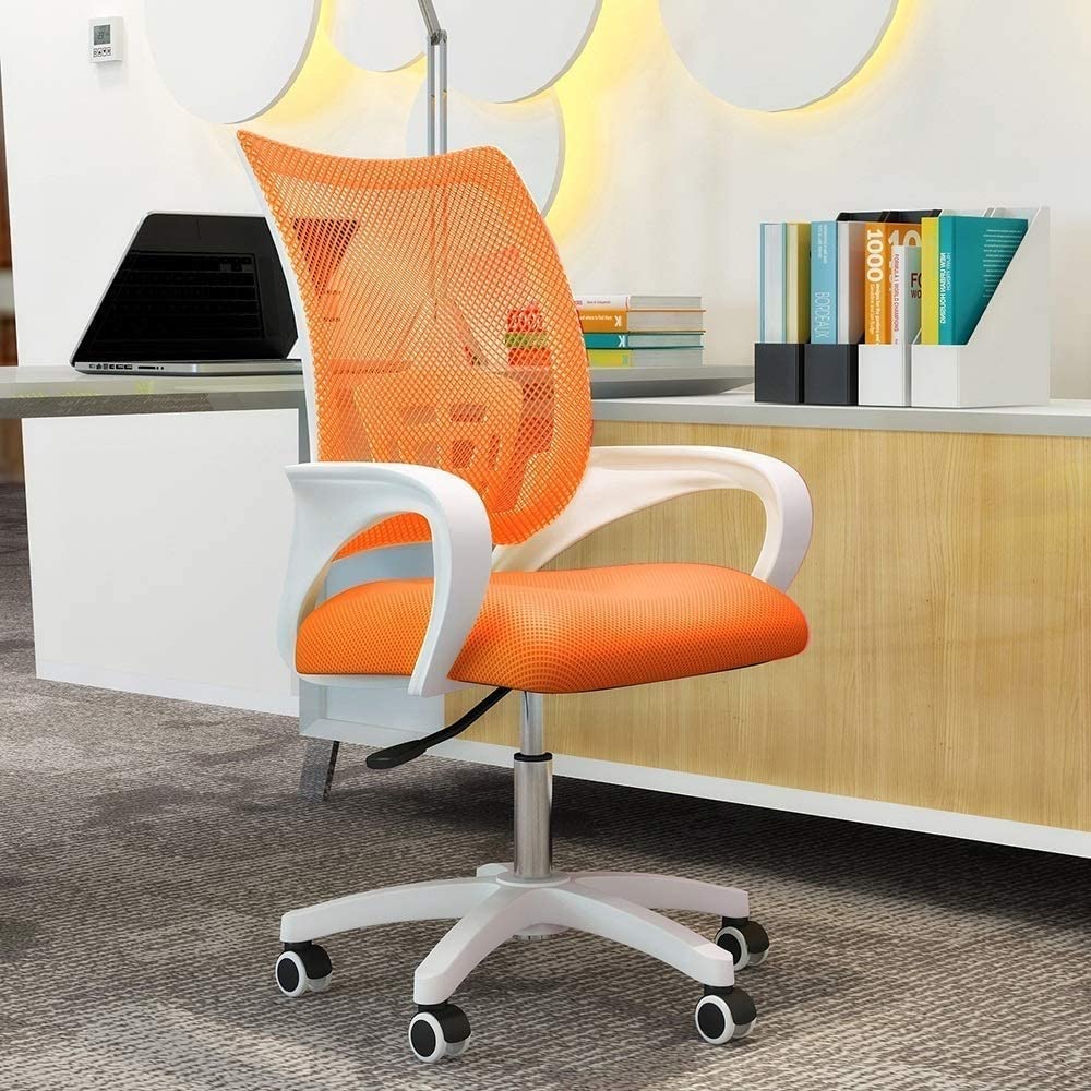 Orange Mesh Back Ergonomic Office Chair D226