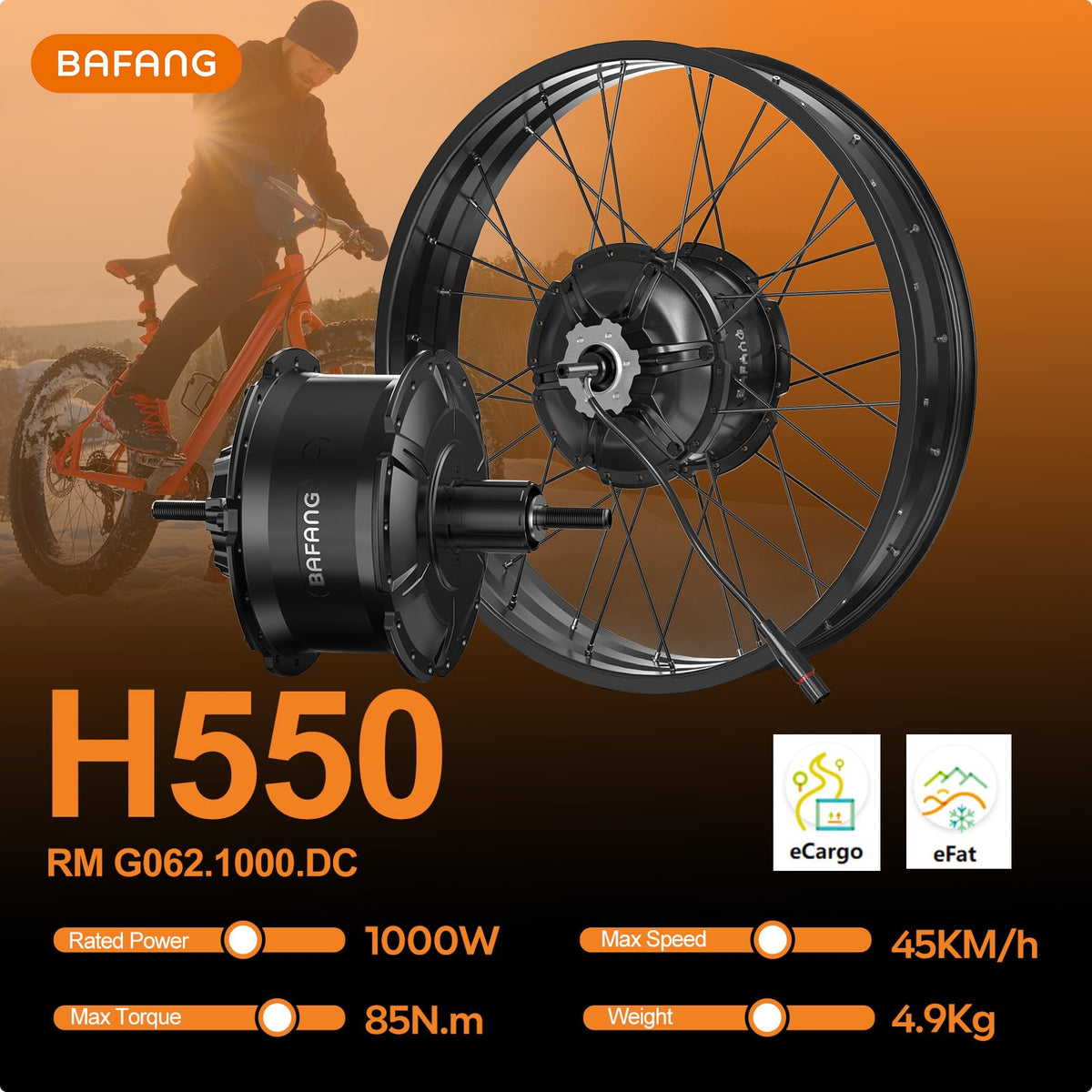 48V 1000W Ebike Conversion Kit with TFT Display and Battery O491970