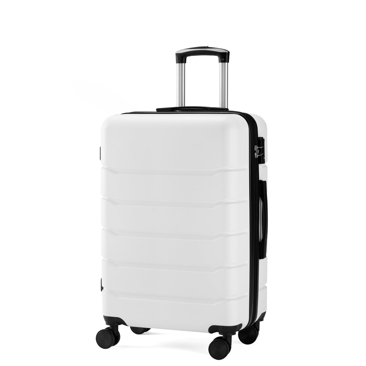 20 Inch White Hardside Carry On Luggage I351