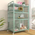 4-Tier Metal Wire Cat Cage with Wheels C989