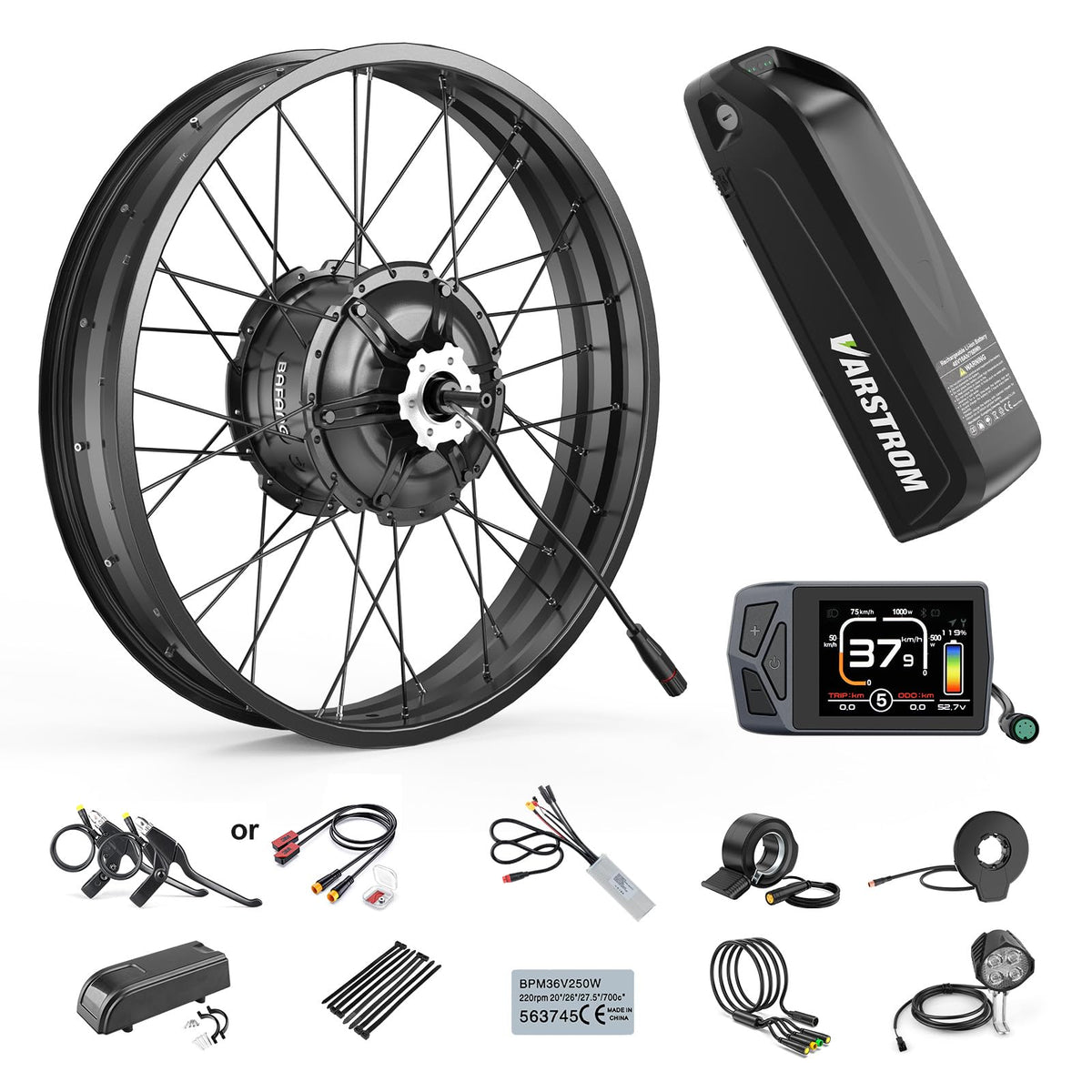 48V 1000W Ebike Conversion Kit with TFT Display and Battery O491970