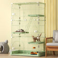 3/4-Tier Wire Cat Cage Playpen Kennel with Hammock D628