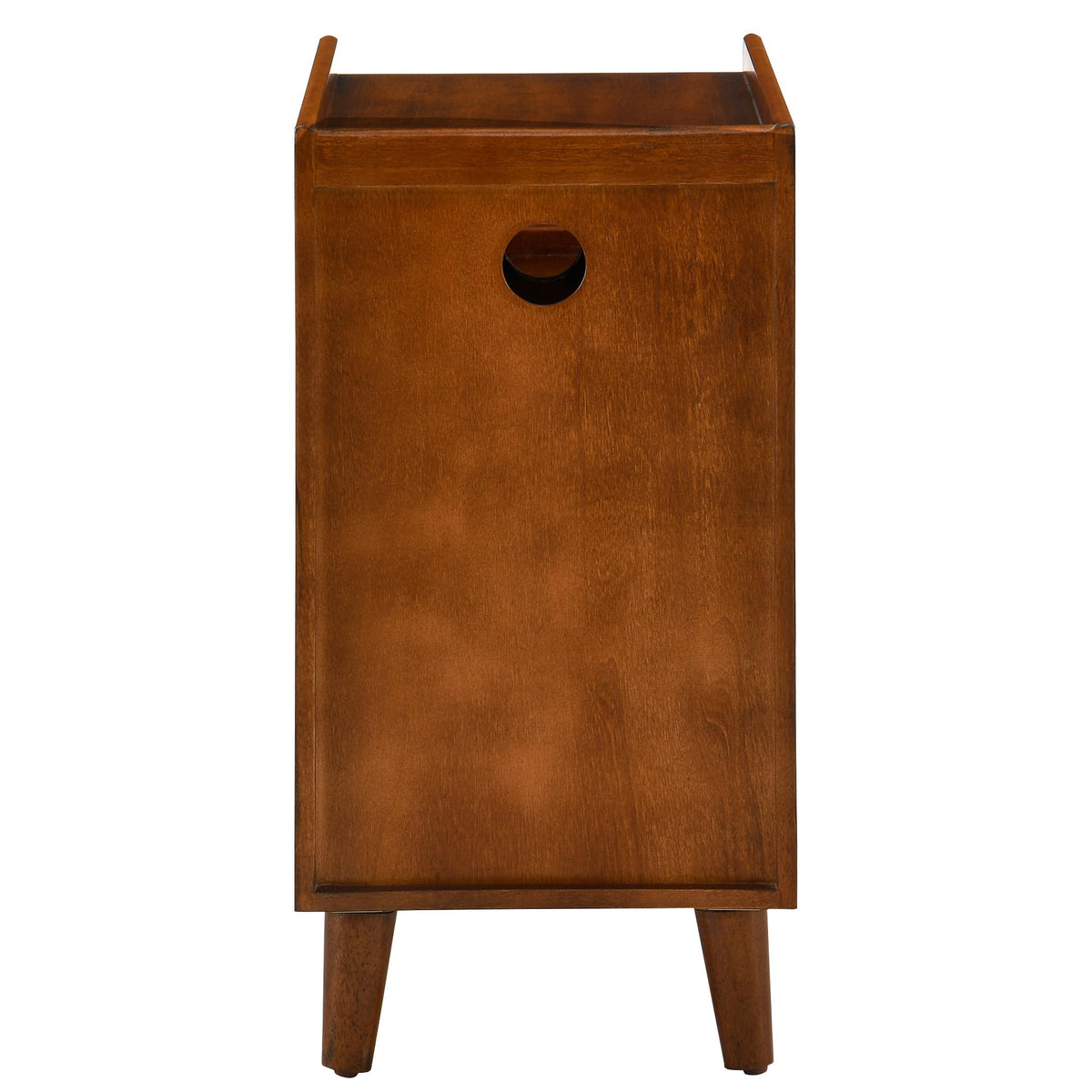 Solid Wood Narrow Nightstand with 2 Drawers O872