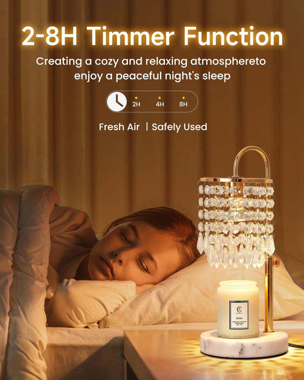 Candle Warmer Lamp with Timer Dimmer and 3 Bulbs S764