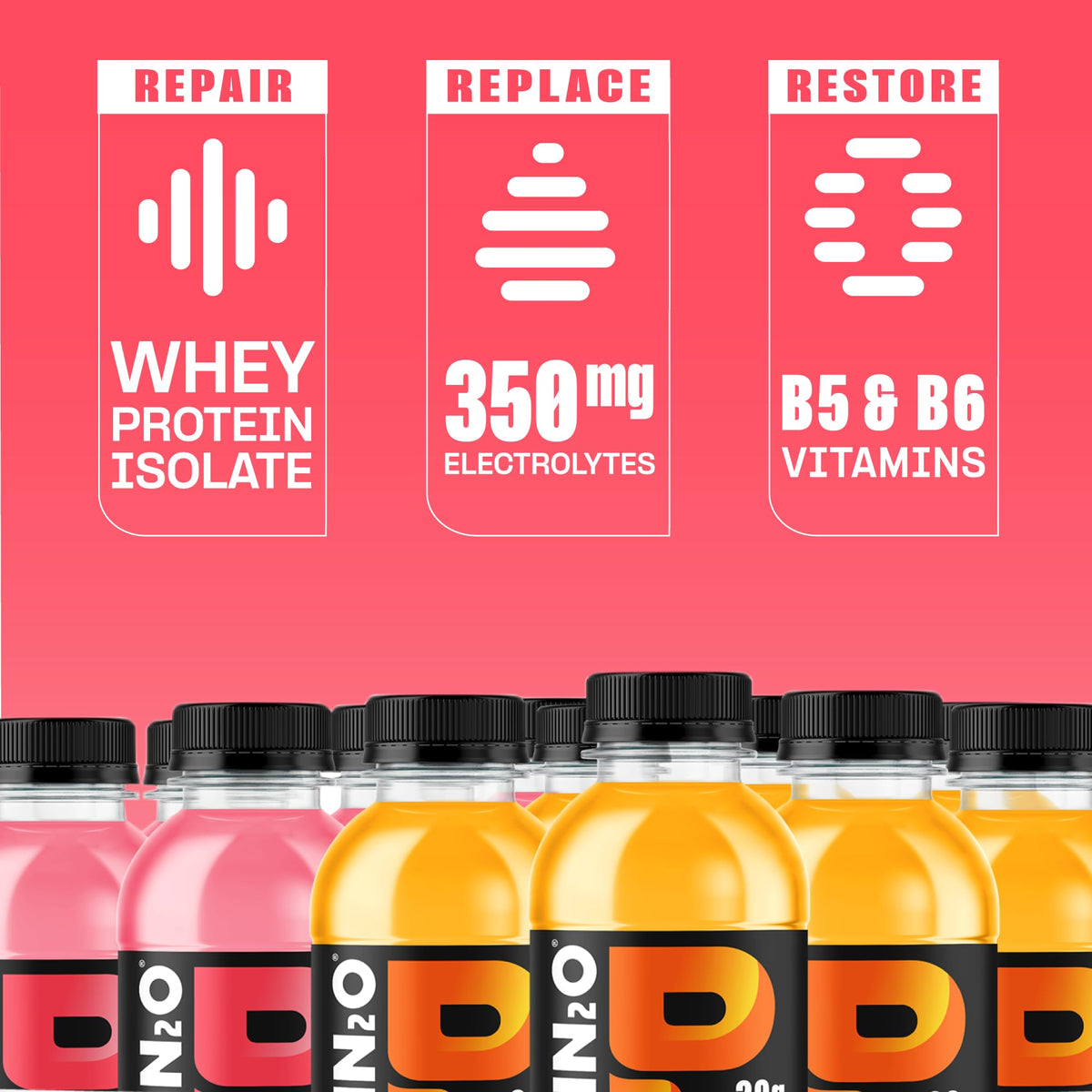 Clear Whey Protein & Electrolyte Beverage 20g Protein 16.9 fl oz 12 Count F394588