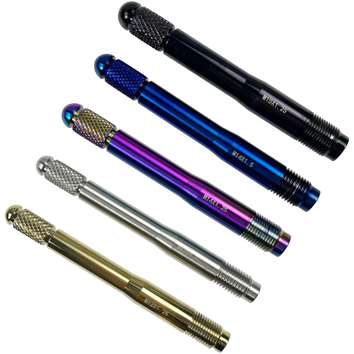 10PC Alloy Steel Wheel Alignment Pins Kit M12x1.5/1.25/M14x1.5/1.25/M15*1.25 Lug Bolt Guide Tool X8907