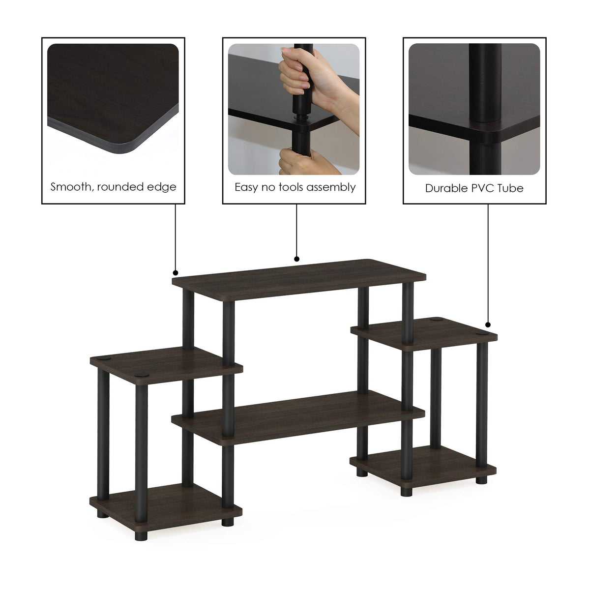 Dark Brown/Black Entertainment TV Stands R810