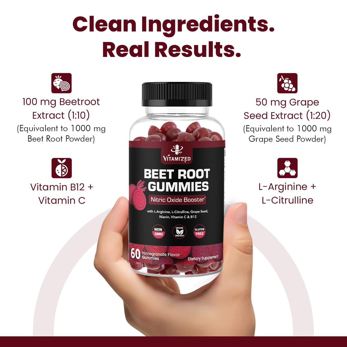Beet Root Gummies with Grape Seed L9618
