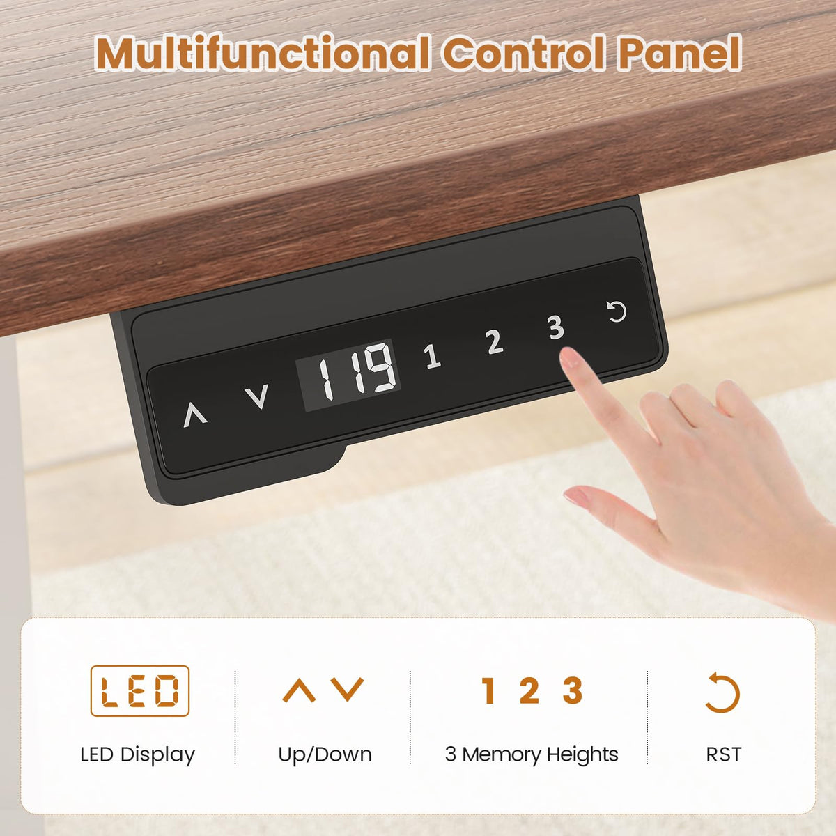 55 inch L Shaped Standing Desk with Storage Drawers M987072