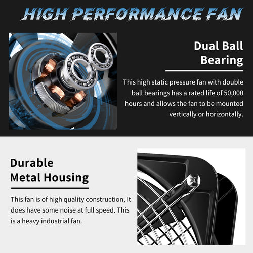 110V 120V 200mm x 60mm Axial Metal Case Fan B77484