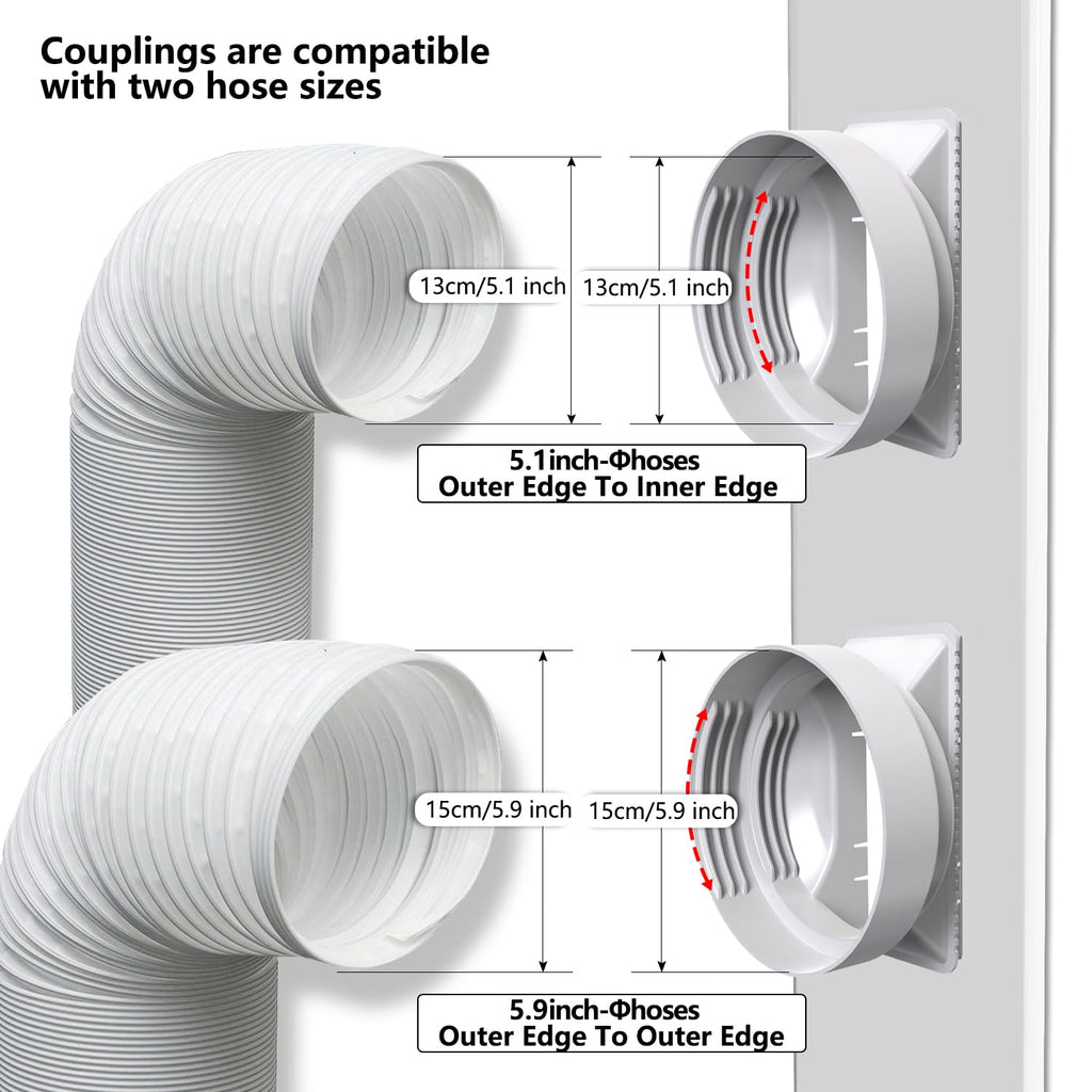 105" Sliding Door AC Vent Kit with Screen Net E373