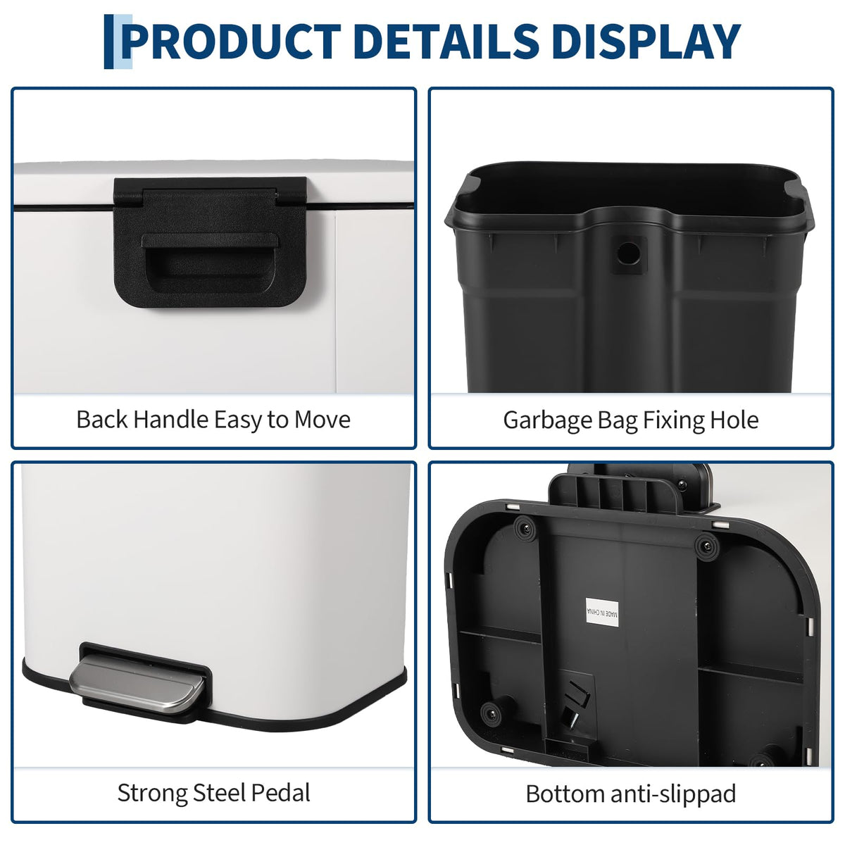 Stainless Steel 50L Trash Can O203