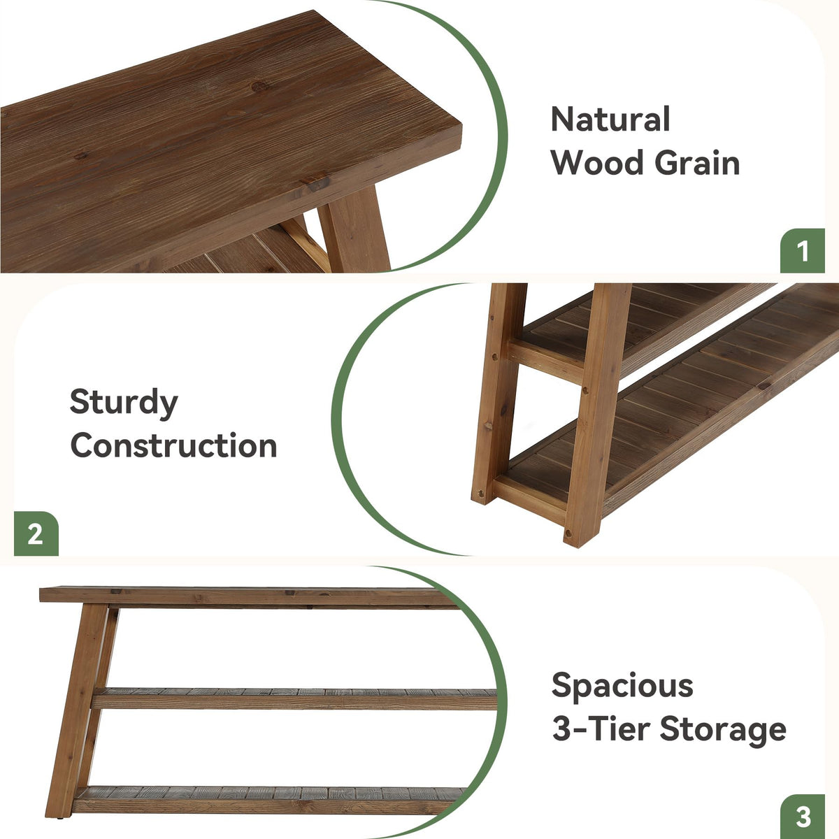 63" Solid Wood TV Stand Y1324