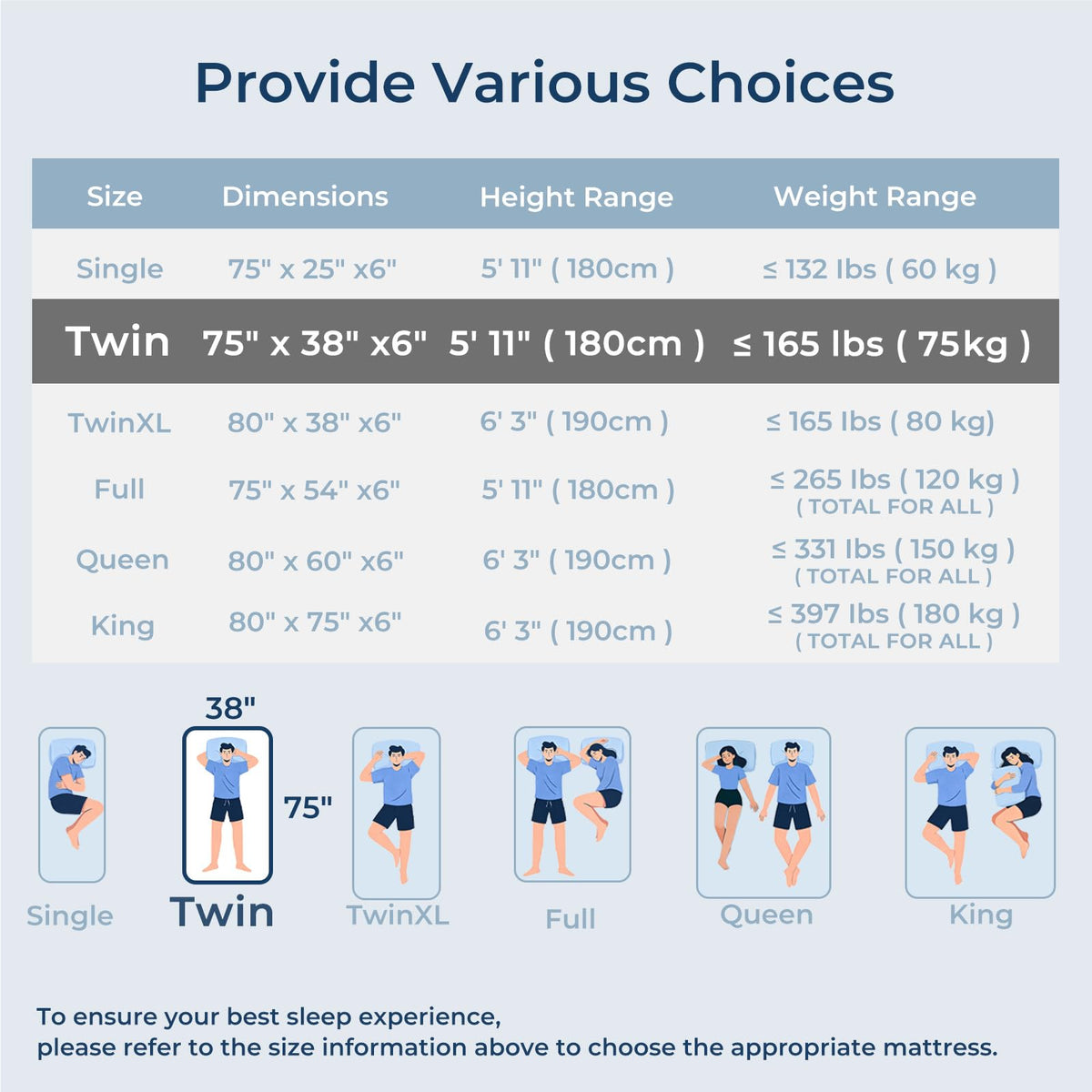 Foldable Mattress Medium Twin Size U856