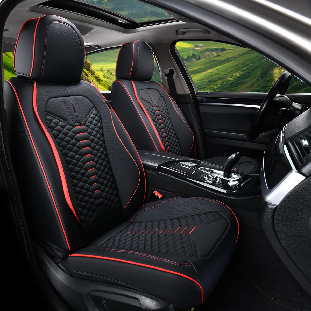 Waterproof Nappa Leather 5 Seats Car Seat Covers R3154