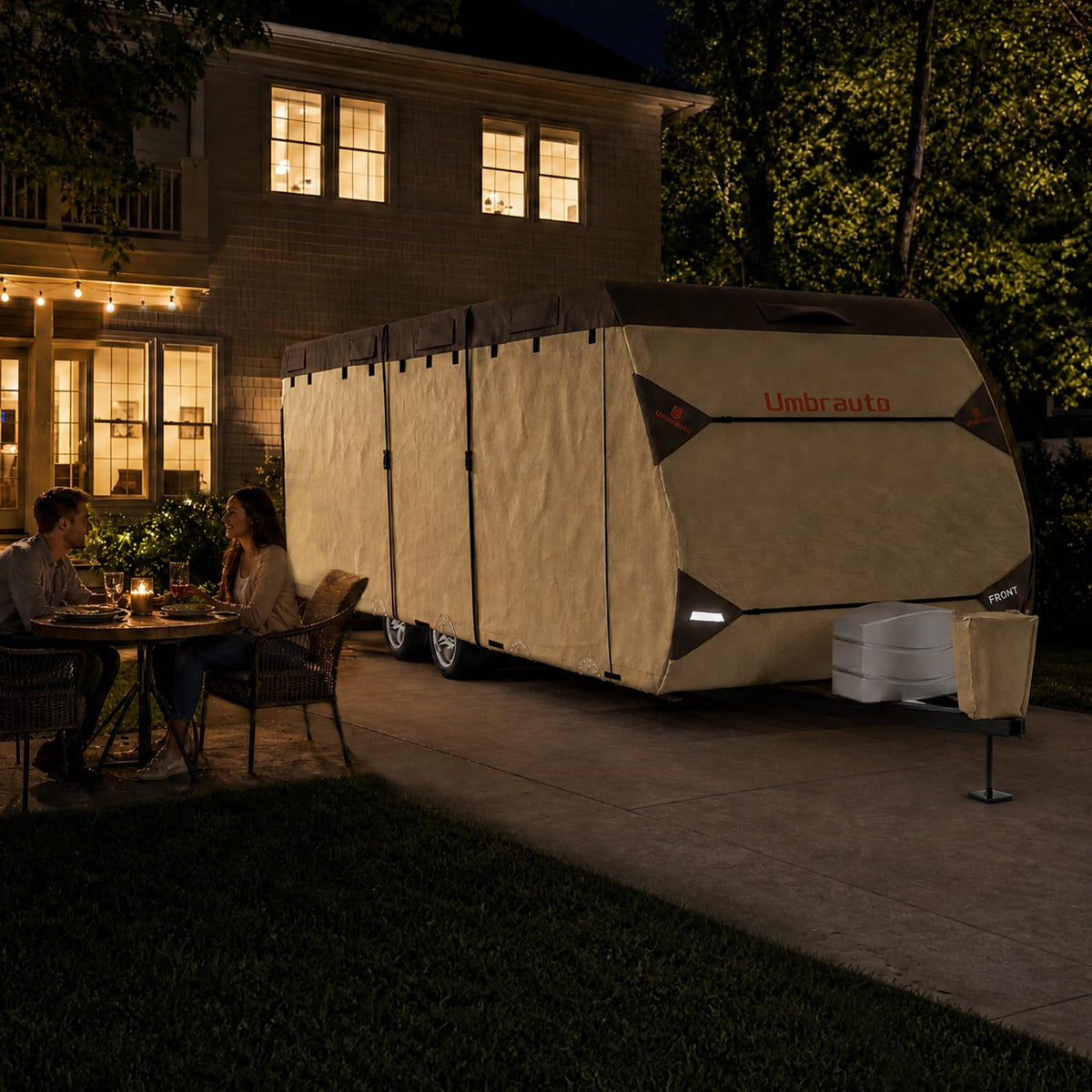 14' ~ 16' Waterproof Windproof Heavy Duty Travel Trailer RV Cover U39633