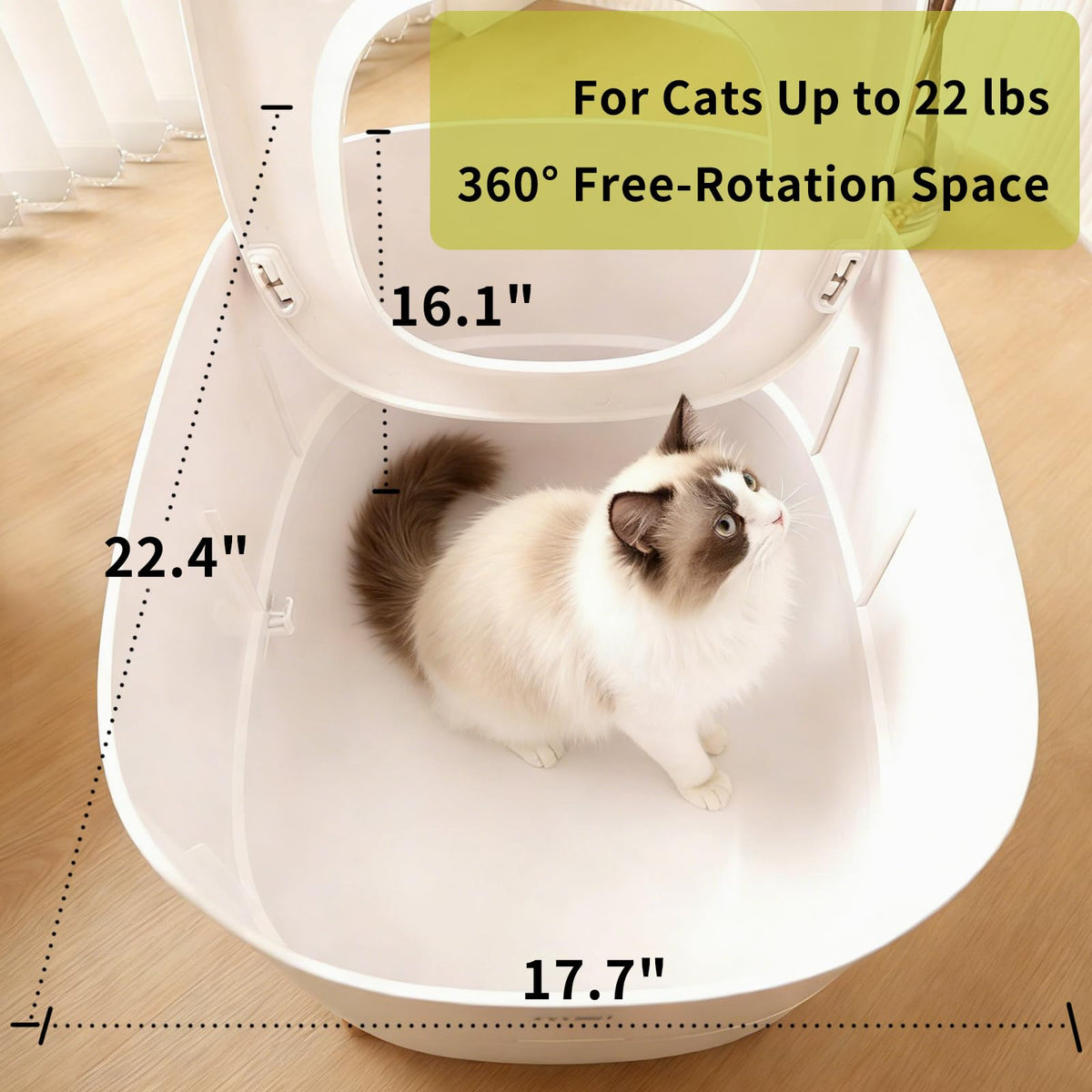 Large Top Entry Cat Litter Box with Scoop T225345