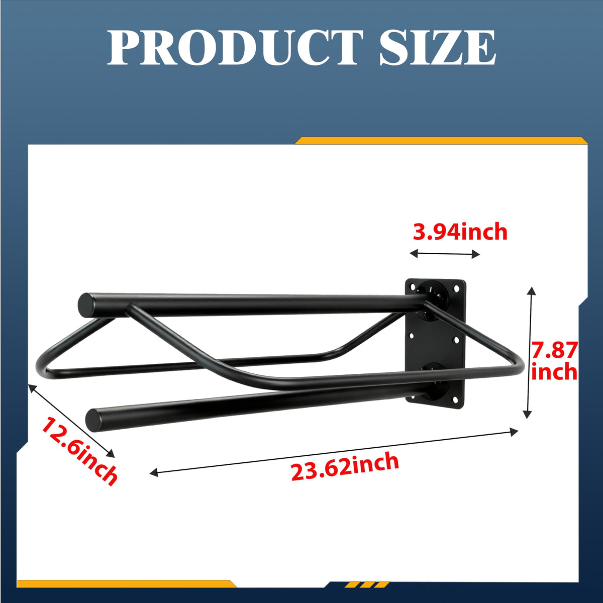 Wall Mount Metal Saddle Rack with Pad Bar Y64787