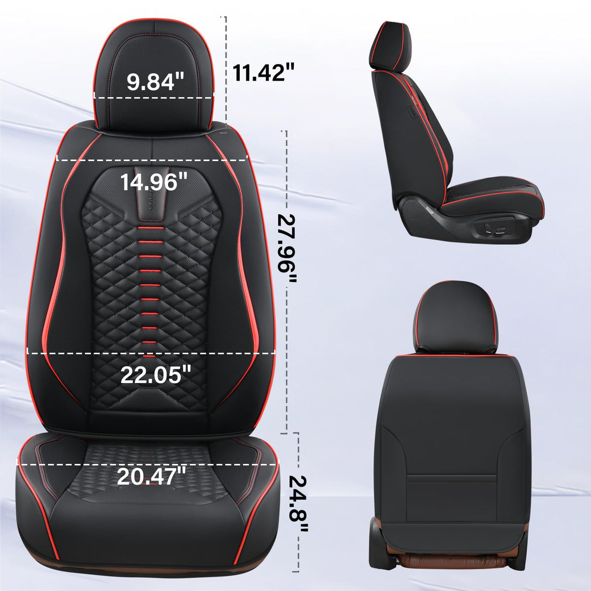 Waterproof Nappa Leather 5 Seats Car Seat Covers R3154