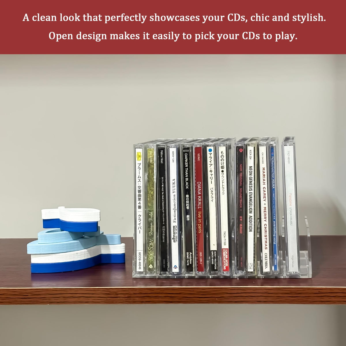 2 Pcs Clear Acrylic CD Holder N699779