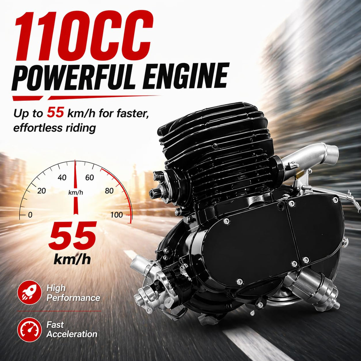 110CC 2 Stroke Bicycle Engine Kit with CDI System W827190
