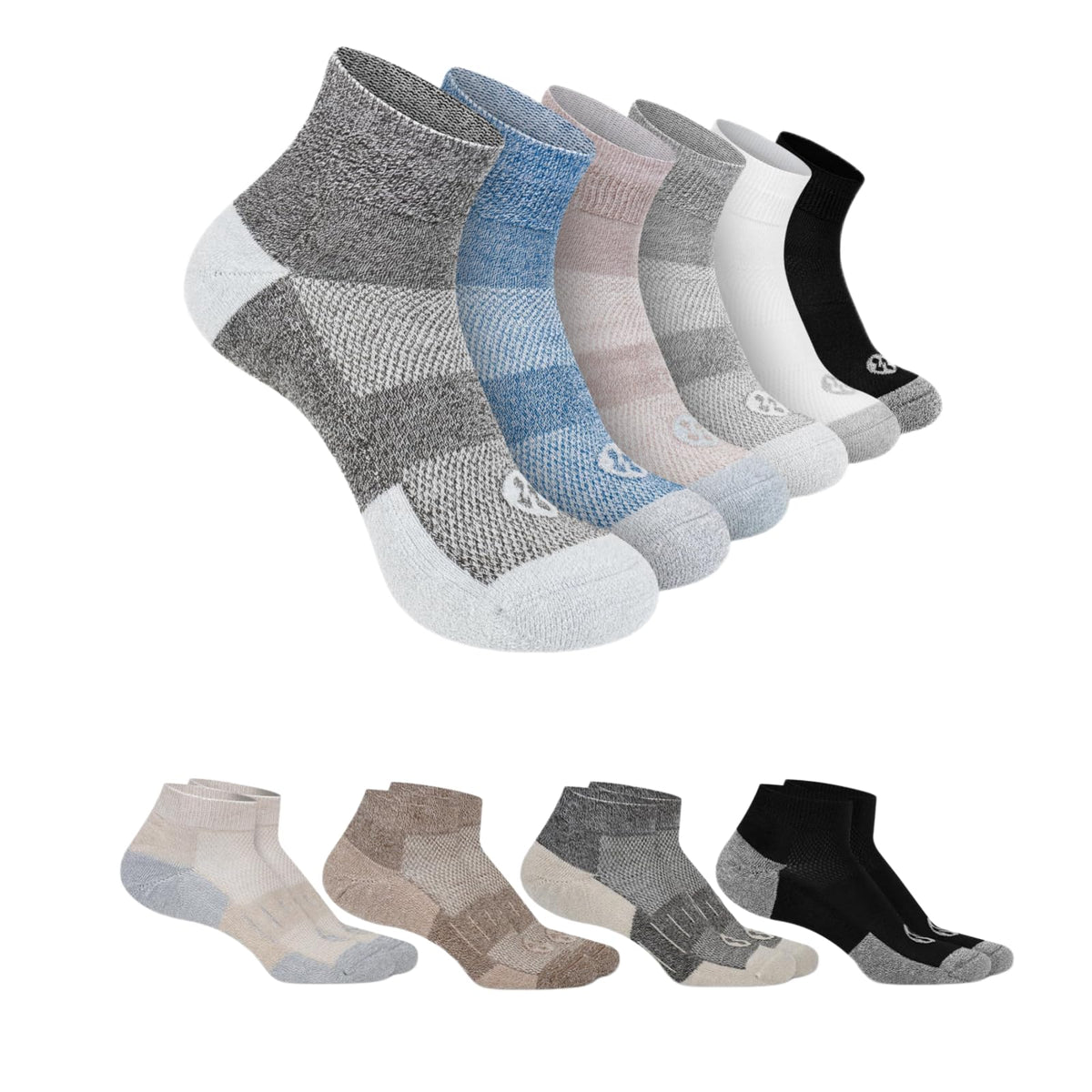 Diabetic Socks for Men, 10 Pairs Ankle & Low Cut Size 9-15 W25468