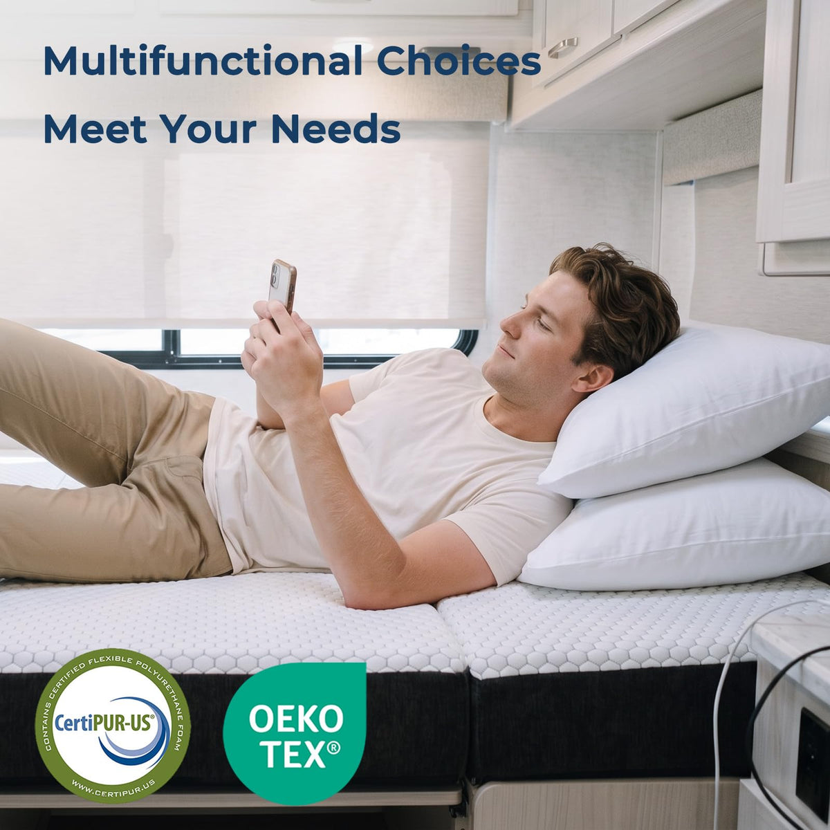 Foldable Mattress Medium Twin Size U856