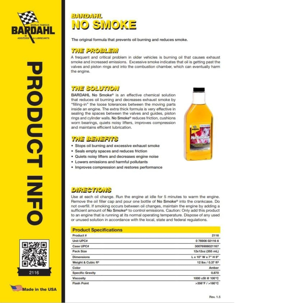 Motor Oil Additive 16 oz U67753