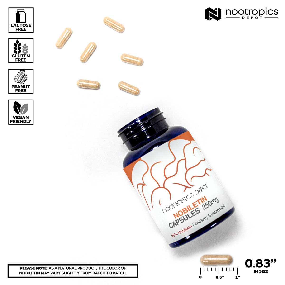 250mg 30 Count Nobiletin Capsules L168