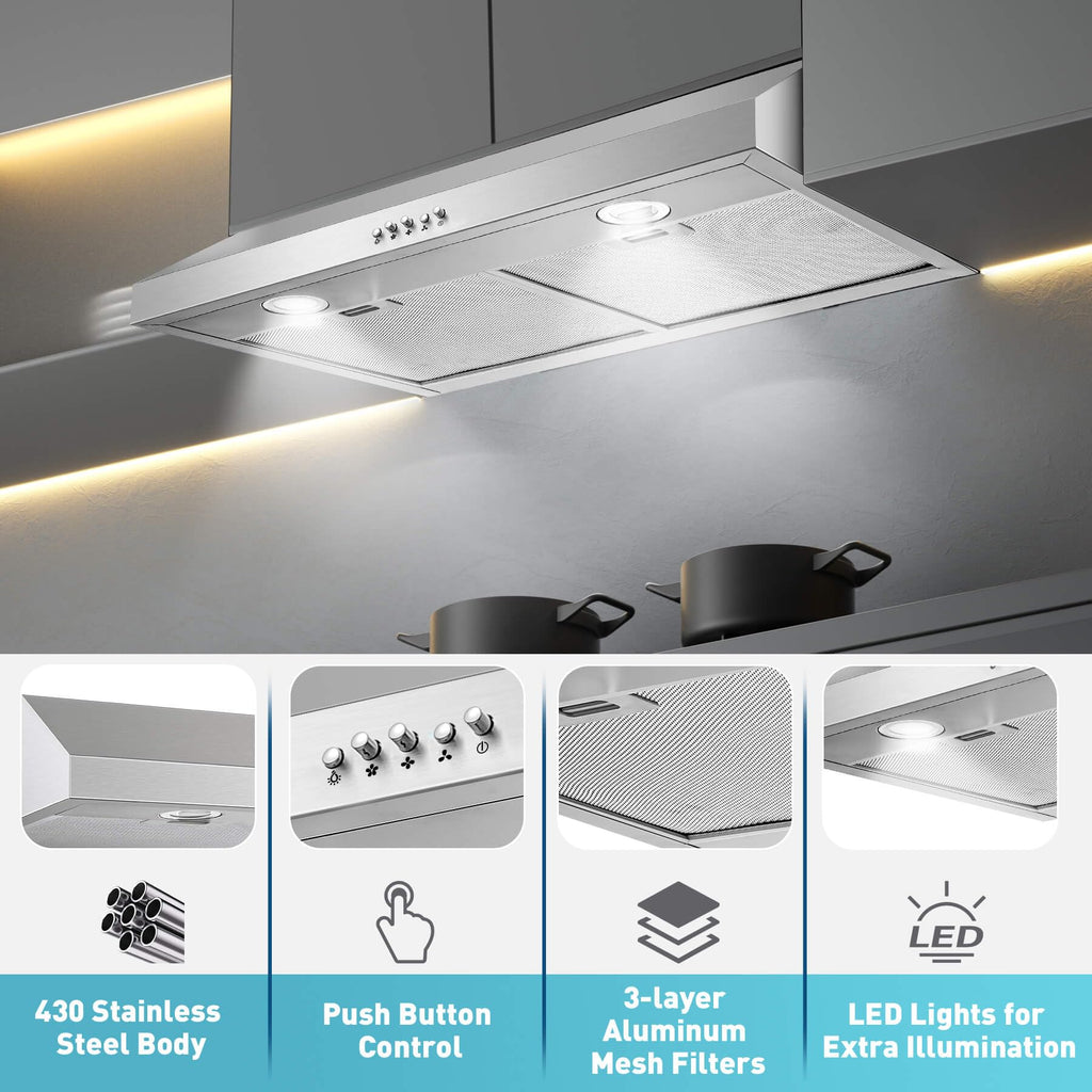 30 inch Stainless Steel Under Cabinet Range Hood A35091