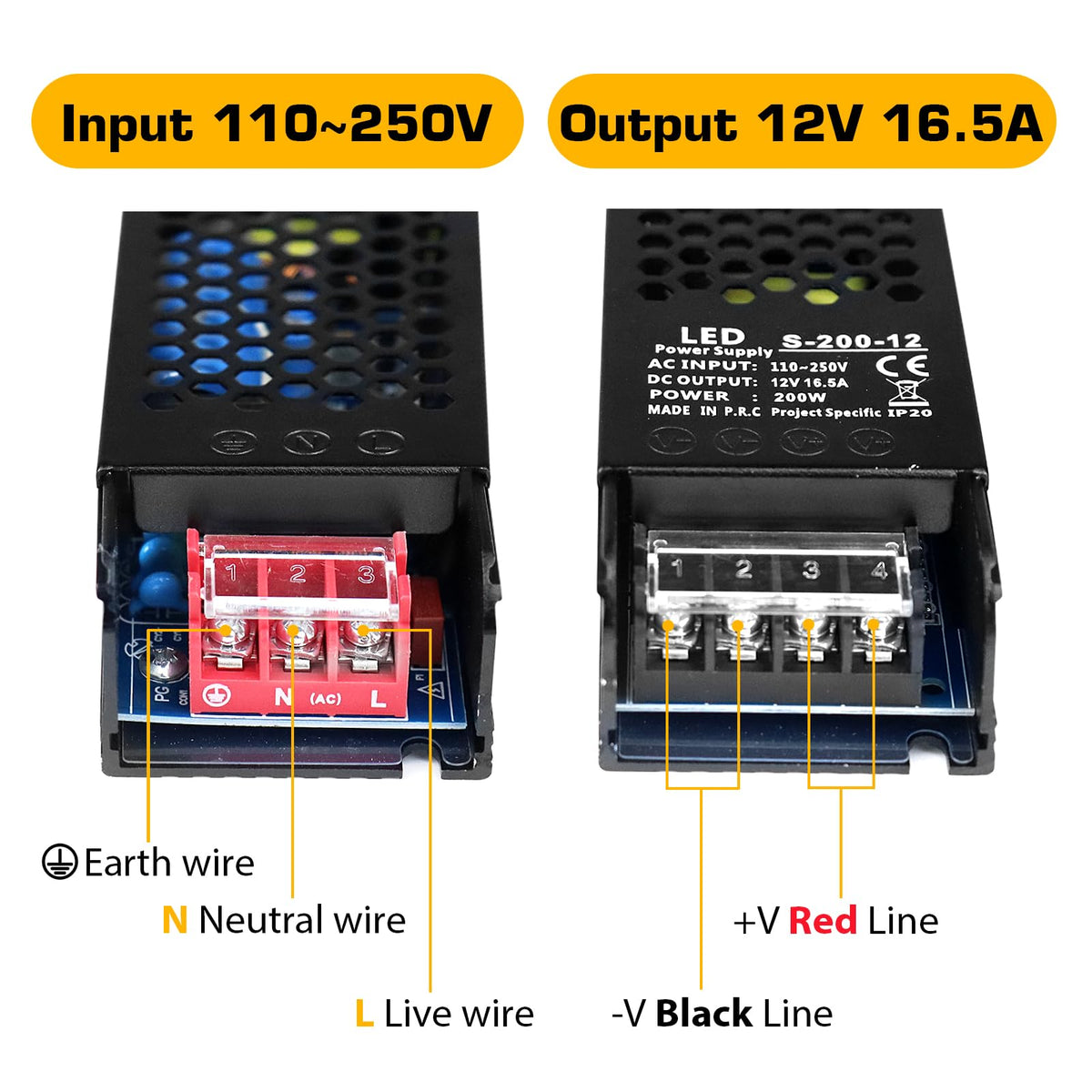 12V 200W Ultra Thin LED Power Supply Z5434