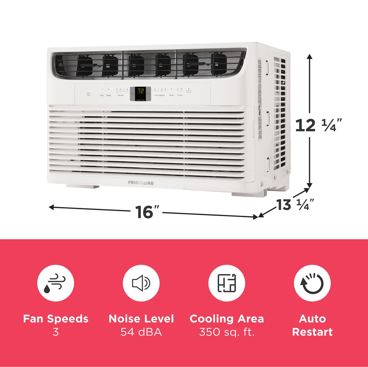 8,000 BTU White Window Air Conditioner with Remote Control O48235