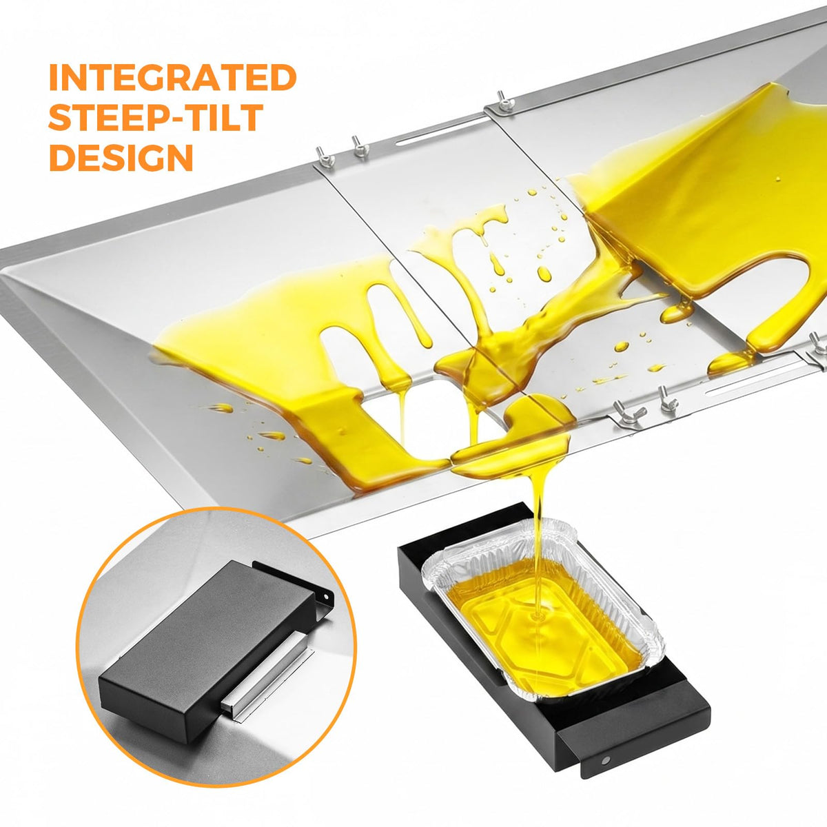 Adjustable Universal Grease Tray with Catch Pan Y111