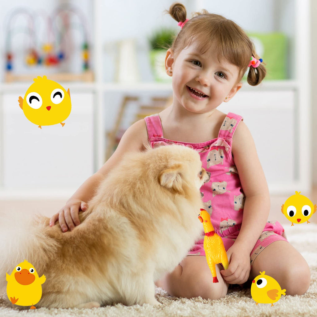50 Pcs Yellow Rubber Chickens B25484
