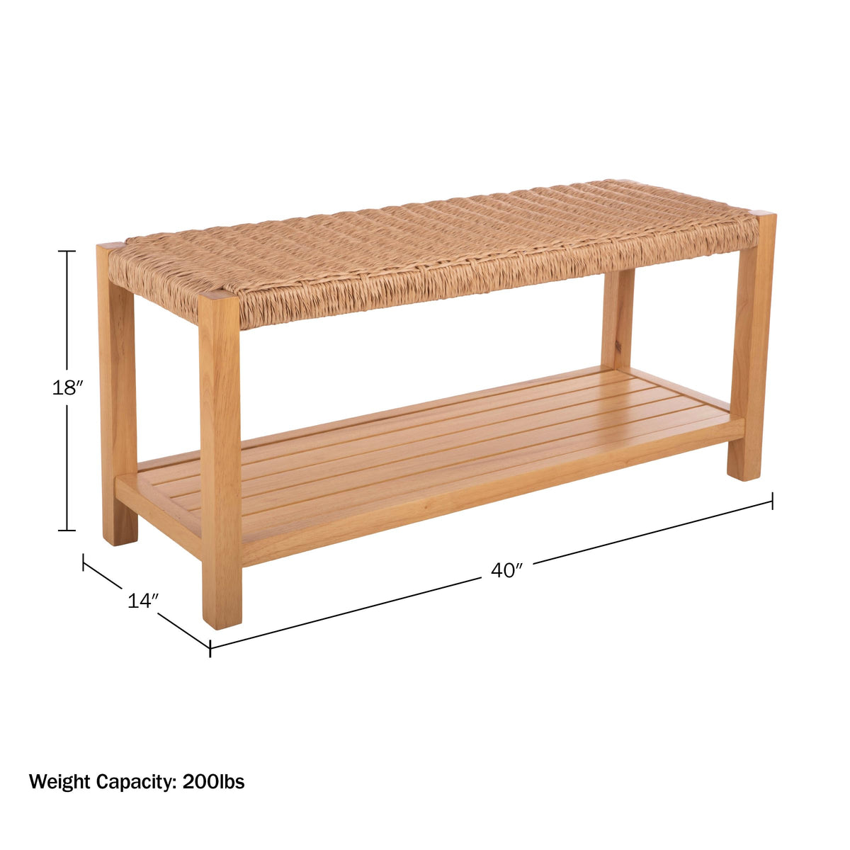 Solid Wood Entryway Bench with Shoe Storage C567743