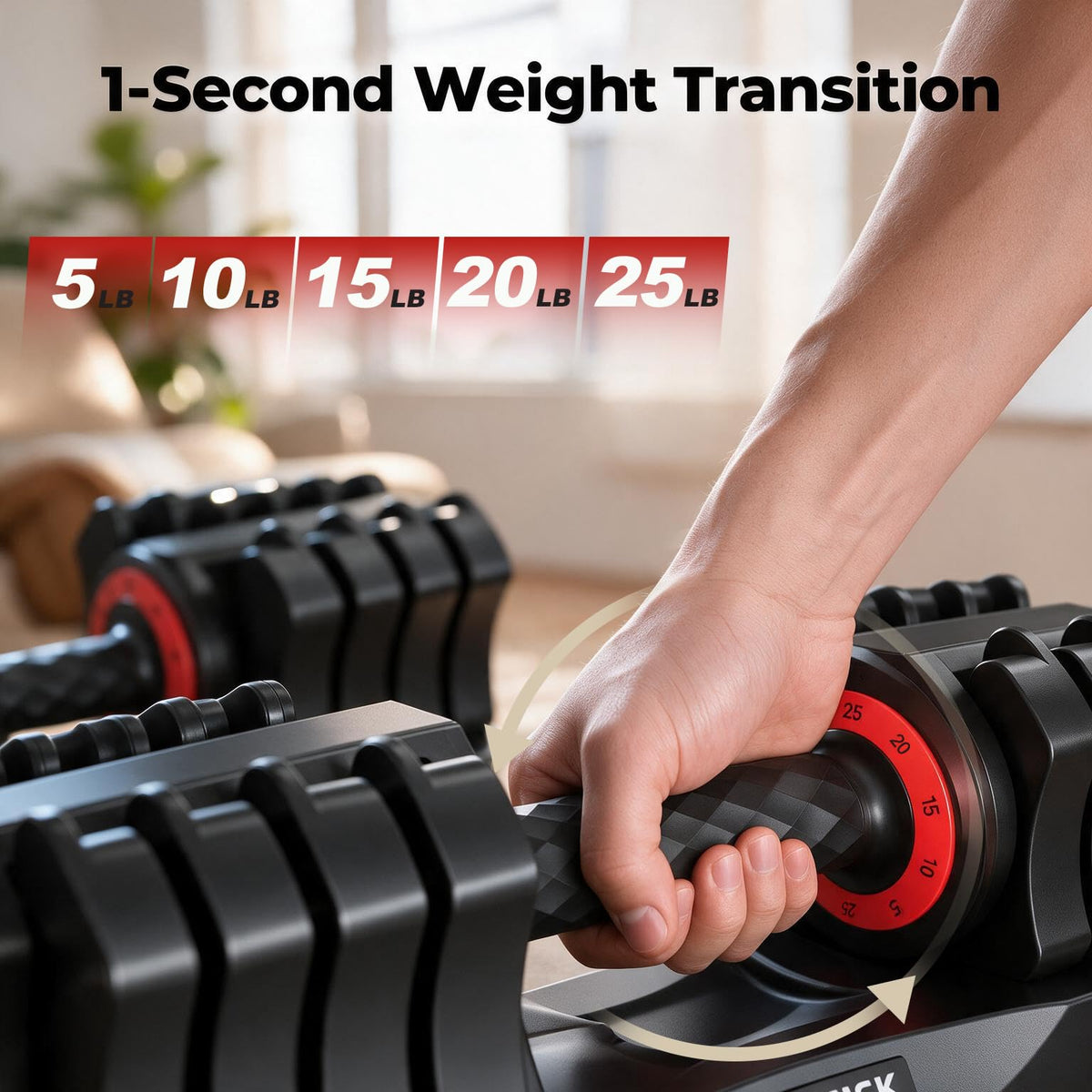 25 lb Adjustable Dumbbell Set N2363