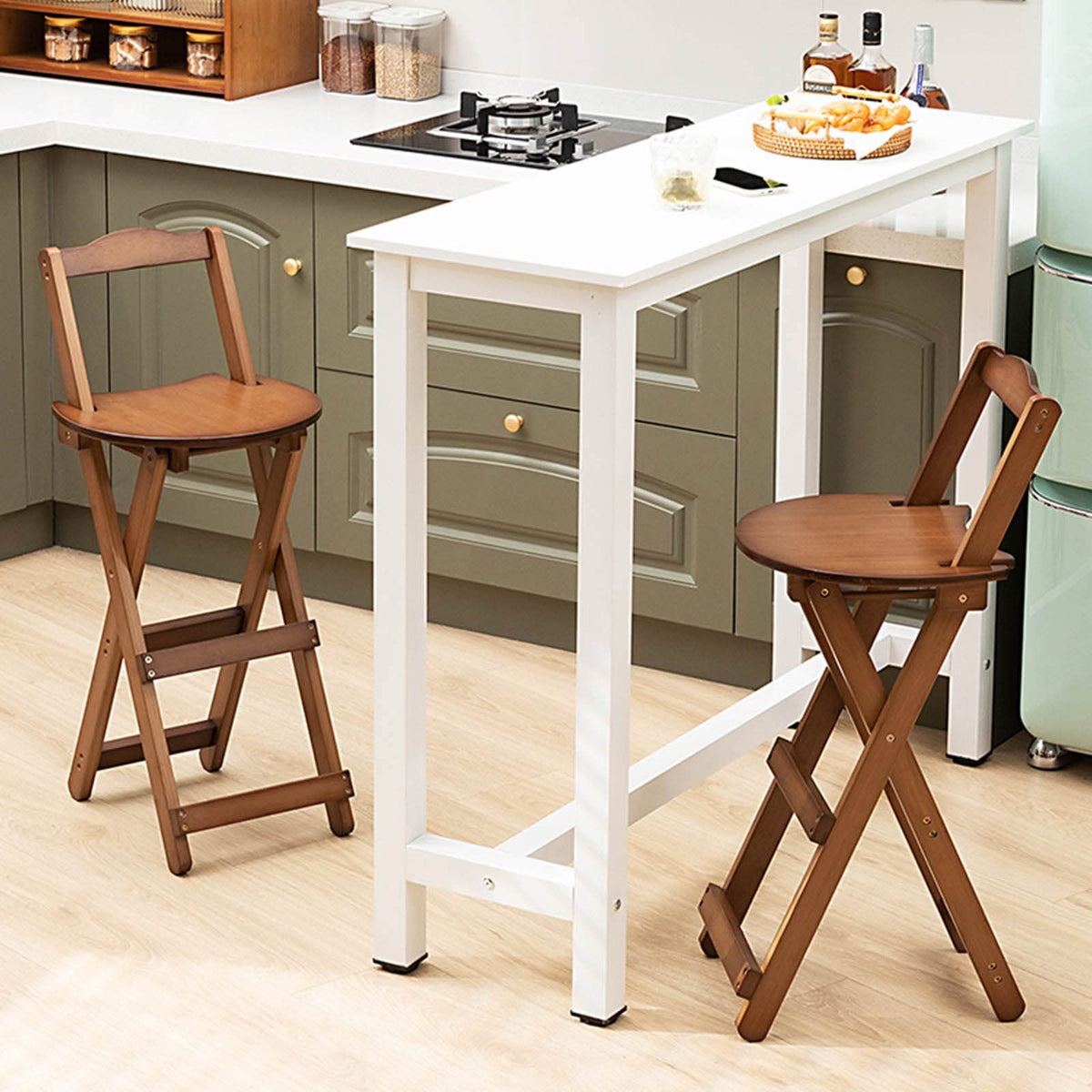 Folding Bar Stool Bamboo Kitchen Stools Y59383
