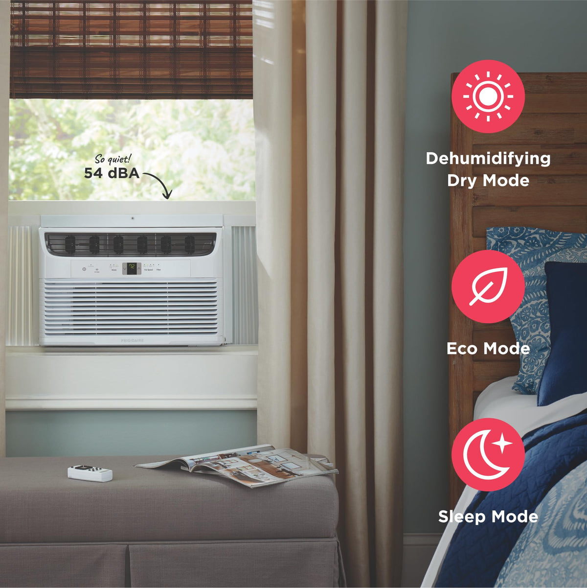 8,000 BTU White Window Air Conditioner with Remote Control O48235