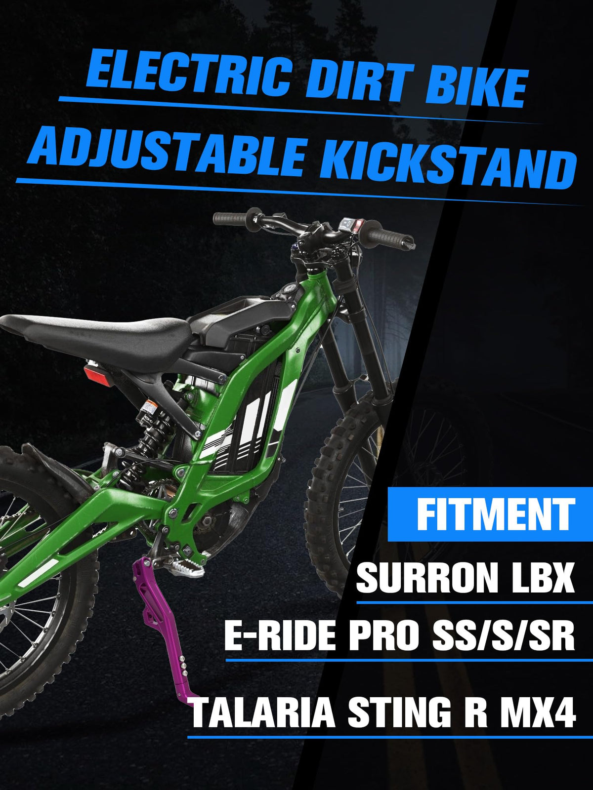 Adjustable CNC Kickstand for Electric Dirt Bike U68836