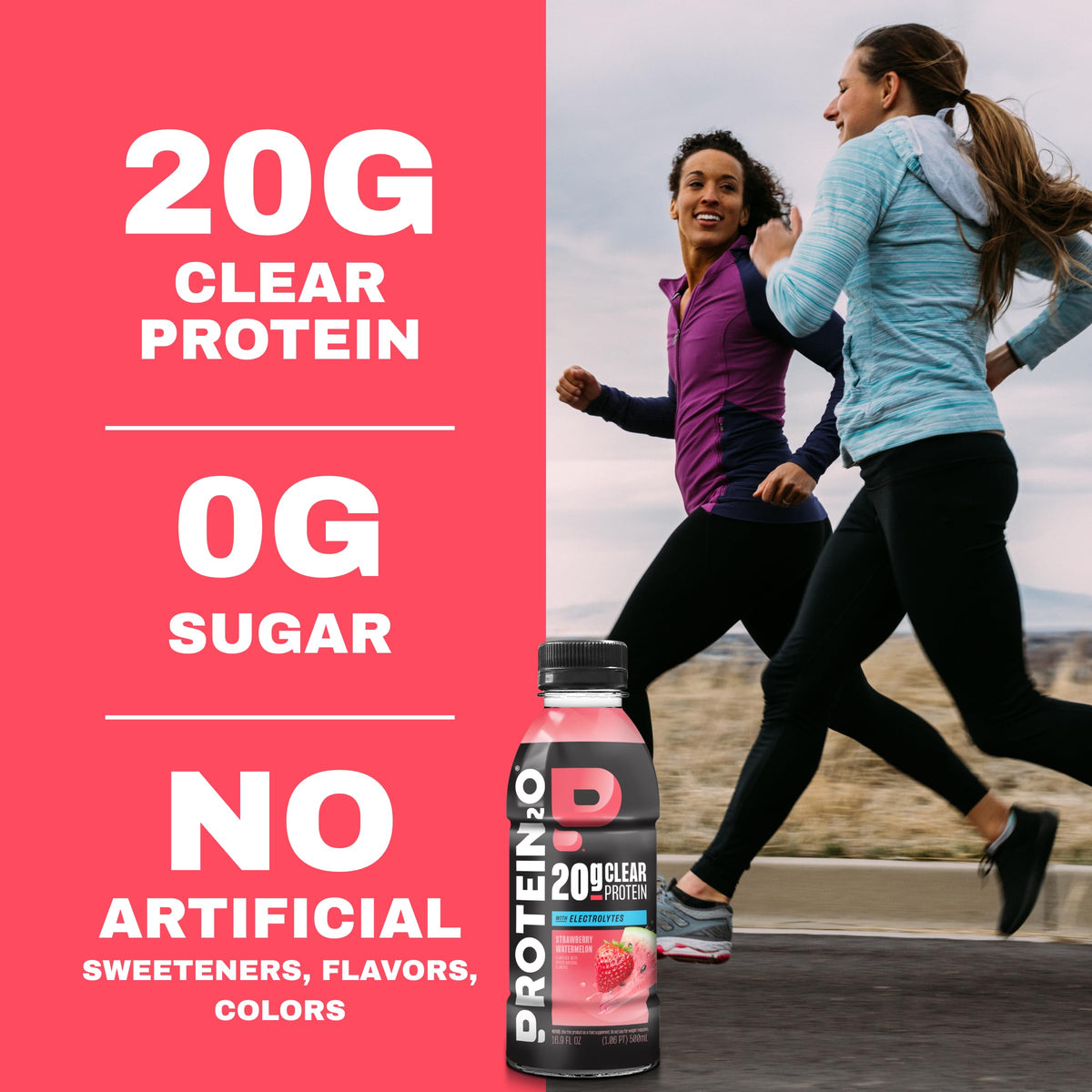 Clear Whey Protein & Electrolyte Beverage 20g Protein 16.9 fl oz 12 Count F394588