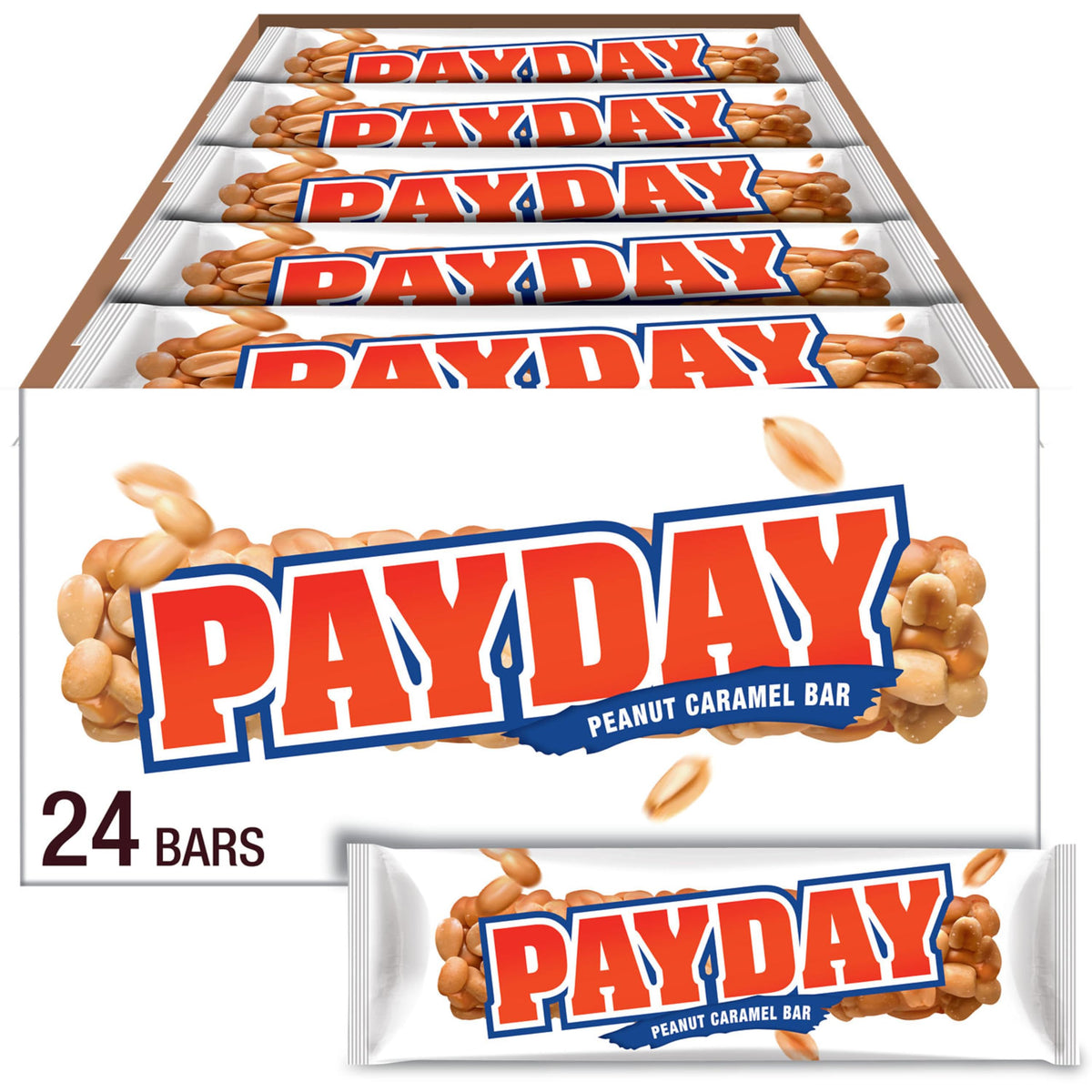 Peanut Caramel Candy Bars 1.85 oz 24 ct V601
