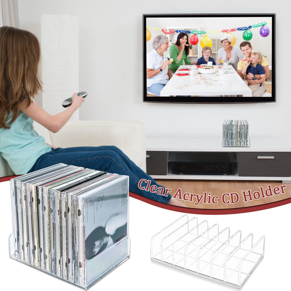 2 Pcs Clear Acrylic CD Holder N699779