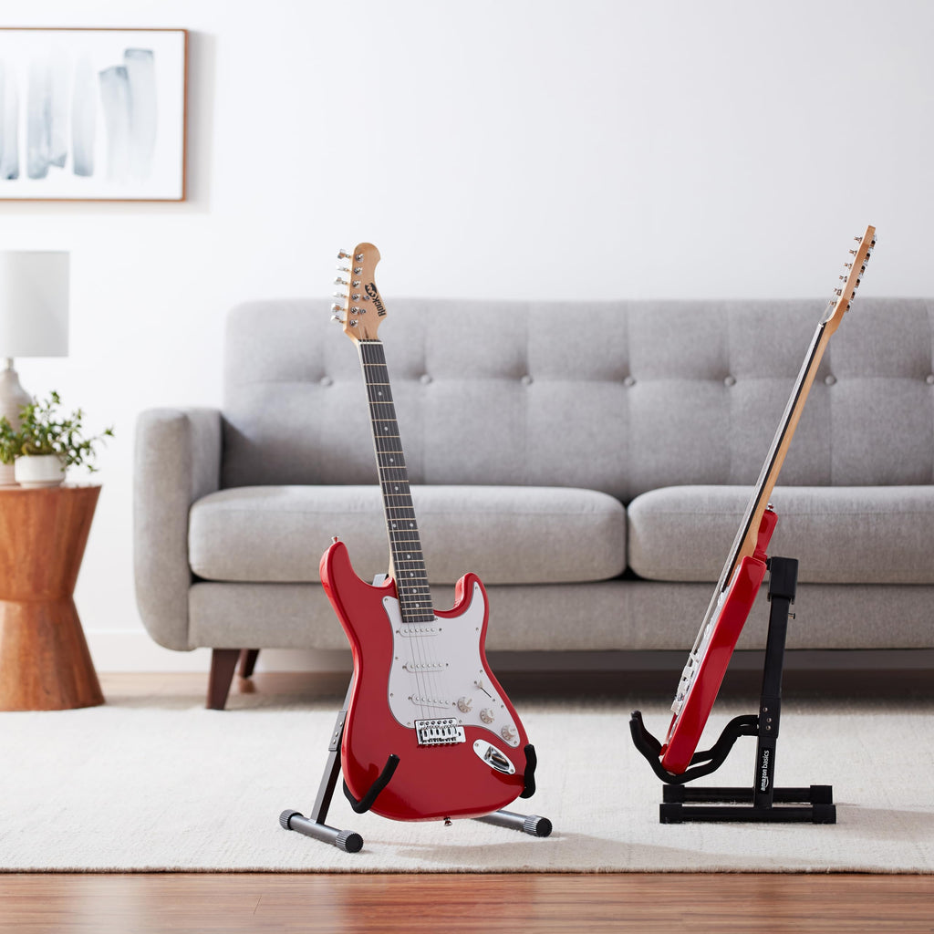 Adjustable Folding Guitar Stand with Padded Foam, Black O4885