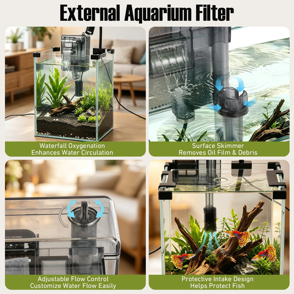 2.2 Gallon Glass Fish Tank Kit U68815
