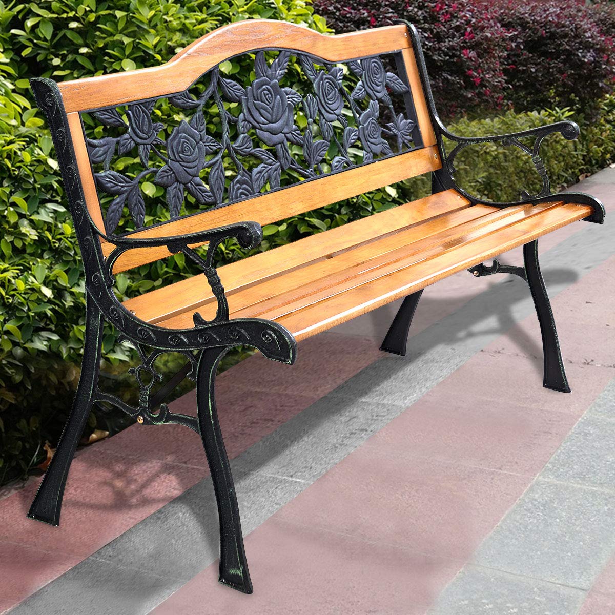 50 Inch Hardwood Frame Patio Bench E2235